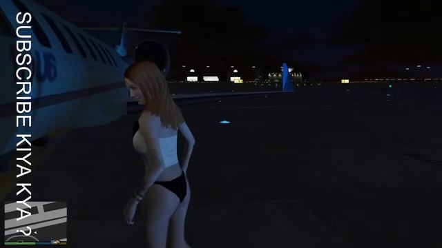 🔞 HOT GIRLS FLYING PLANE GTA-5 NIGHT VIEW YOU LOVE IT I SUBSCRIBE PLZ