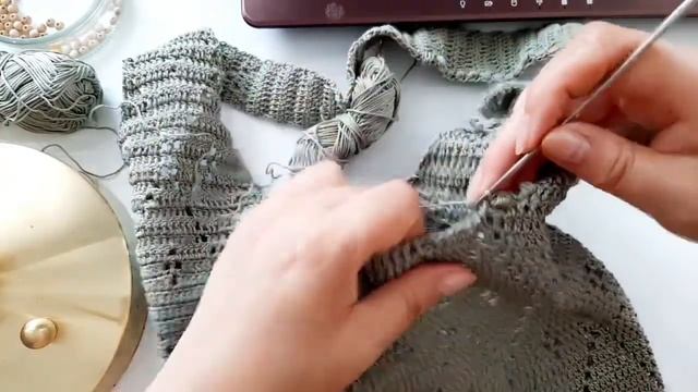 КАК СВЯЗАТЬ СУМОЧКУ(модель № 1), 5 ЧАСТЬ . POCKETBOOK. 5 PART.