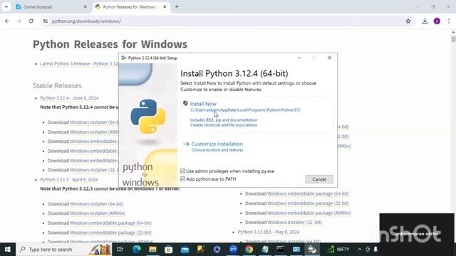 #installation #pythonide #cmd #run code with different platforms