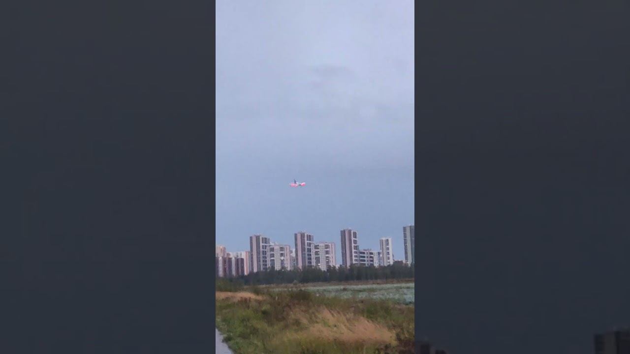 boeing 747. сильный ветер. rc