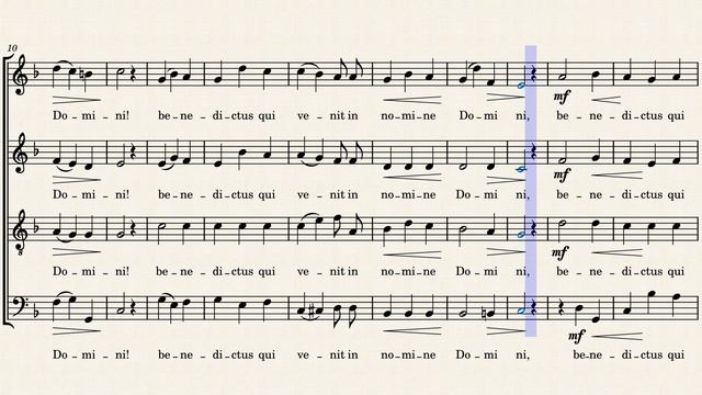 Anton Bruckner - Choralmesse - Benedictus- Tenor