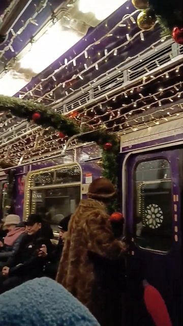 Новогодний Еж-3/Ем-508Т. #метро #ткл #еж3 #поезд #нг2024 #новыйгод #нг #train #москва