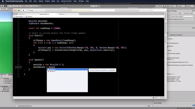 Getting Started with Unity's ECS Part 3: Using a Parallel Move Job