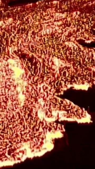 Night drone camera captures volcano erupting on Spain’s La Palma island #shorts