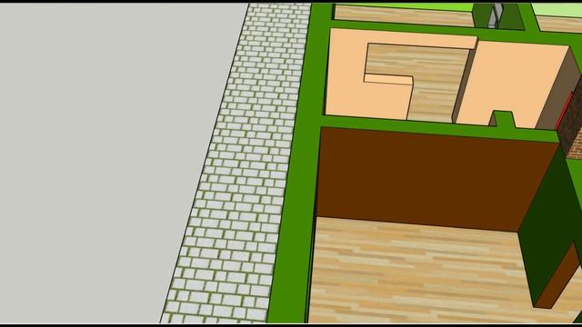 SKETCHUP - Projekt domu z gotowego obiektu - budynku mieszkalnego.