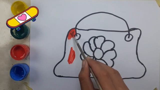 Bolajonlar uchun sumka rasm chizish | сурет салып уйрену | сурет салу - әйел сөмкесі