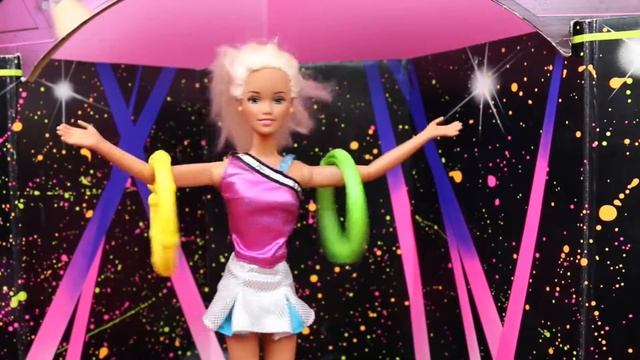 Barbie MISS AMERICA DisneyCarToys Show with Disney FROZEN Elsa, Spiderman, Jasmine, Ariel