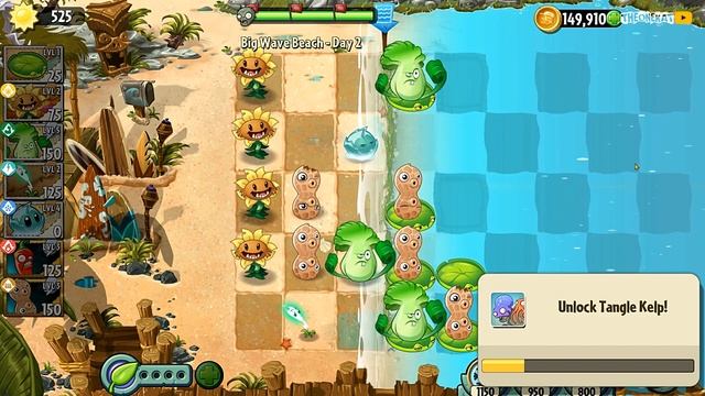 ПЛЯЖ 🌊 БОЛЬШОЙ ВОЛНЫ ! ◉ Plants vs Zombies 2 #130
