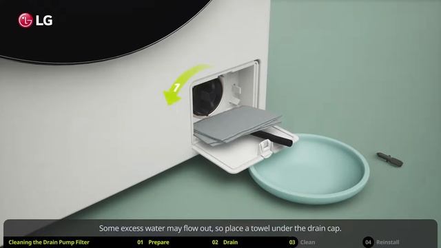 LG Washer : How to clean the Drain Pump Filter | LG