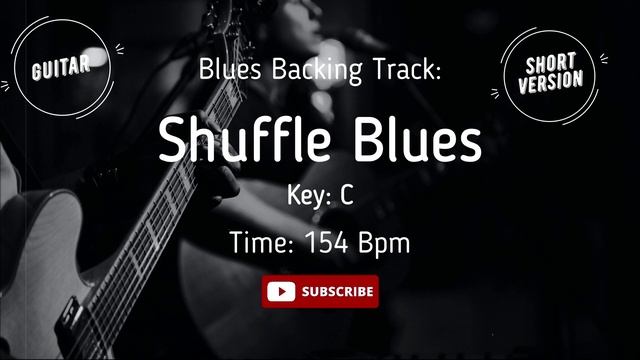 Shuffle Blues Guitar  Backing Track Jam ( 12 Bars Blues )