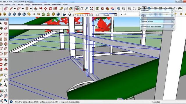 Tutorial Sketchup Modern Treehouse with pool-Tutorial Casa en el arbol moderna minimal con pisicna