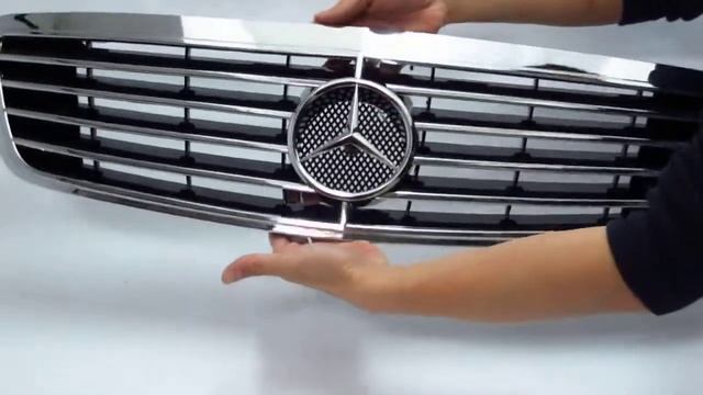 CrazyTheGod W220 1999-2002 Pre-Facelifed GRILLE/GRILL 9MD SPORT CHROME/BLACK for Mercedes-Benz