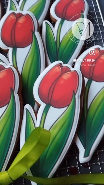 Пищевая печать. 8 марта. Тюльпаны