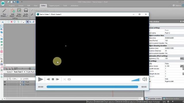 How to Add Text to Youtube Video - Amazing Text Effect with VSDC Free #1 ( Push Effect)