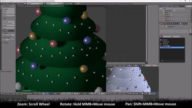 Blender 3D Tutorial Series: How to Model a Christmas Tree: Creating Materials