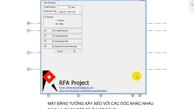 AUTODESK REVIT ARCHITECT auto dimension the first way