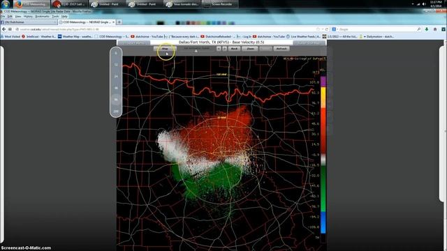 4/02/2014 -- "HAARP ring" / RADAR pulse vaporizes Hailstorm and Possible Tornado