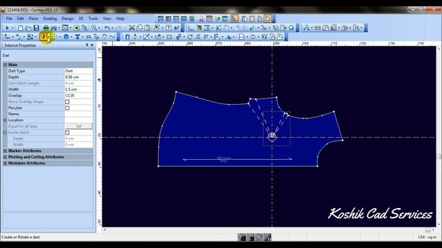 How To Create Dart In optitex