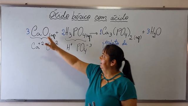 Óxido básico com ácido