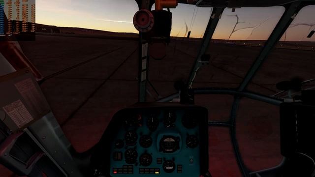 DCS World - Mi-8 - Emergency Landing 1 gas turbine