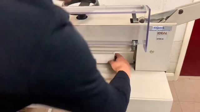 Cutting Perforated NCR Paper With IDEAL 4700 Guillotine
