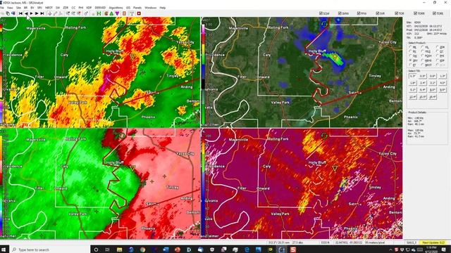 GR radar. Storm motion adjustment.
