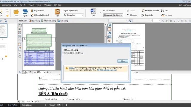 Hướng dẫn chuyển file pdf thành word,excel bằng phần mềm abbyy