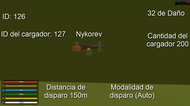 ID Armas de unturned (Machine guns)
