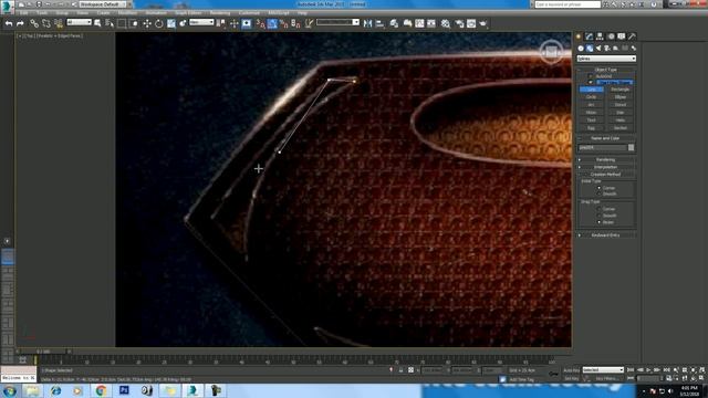 3ds Max Line Tool - Easy Beginner Tutorial | superman logo|3Ds Max Tutorial -  Shapes and Splines