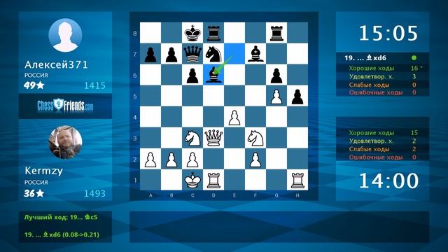 Chess Game Analysis: Kermzy - Алексей371 : 1-0 (By ChessFriends.com)