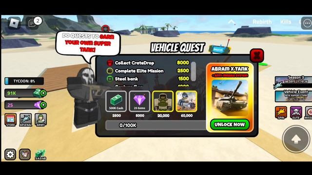 Military Tycoon Abram X New Update | New Vehicle Quest Event | Military Tycoon New Update