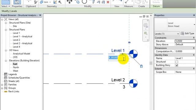 Session 9 ( Revit 1 Intro, Grids and Levels, Beams, Columns, Walls and slabs )