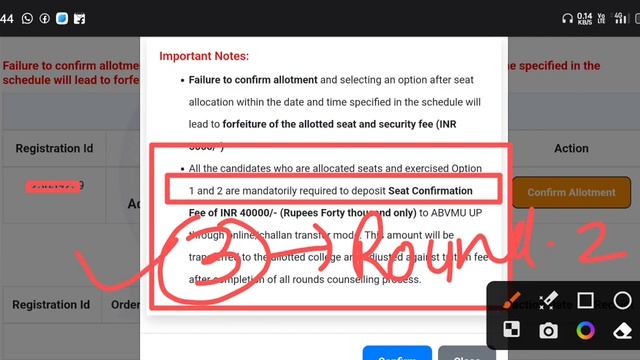 Abvmu Bsc Nursing Counselling 2023 Allotment Letter Upgrade your seats choose option CNET 2023