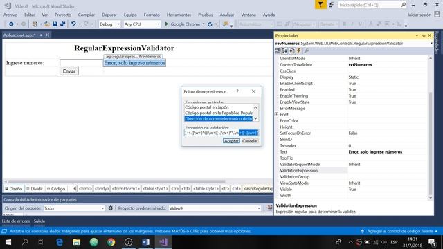 Programación Web   Visual Studio C#   Video 9   Controles validacion