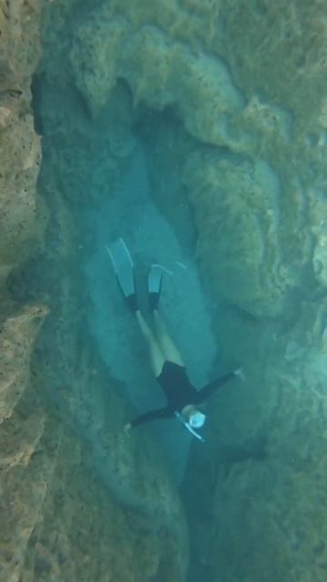 Swimming into a Magical Place #shorts #freediving #travel