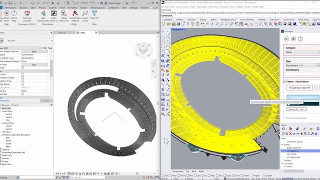 Conveyor V3 - Converting Stadium Bowl Objects from Rhino to Revit