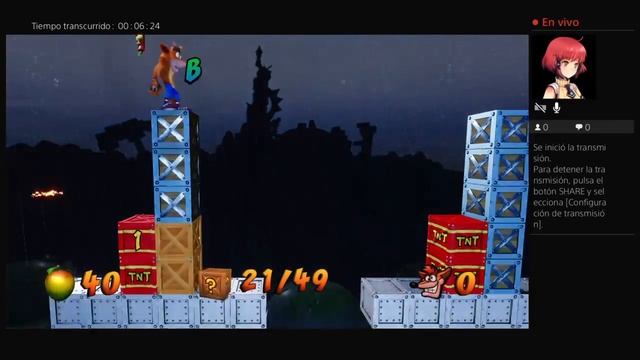 Jugando Crash Bandicoot :D