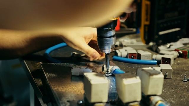 Производство станков плазменной резки металла. Этап сборки газовой консоли станка Гиперплазма Start