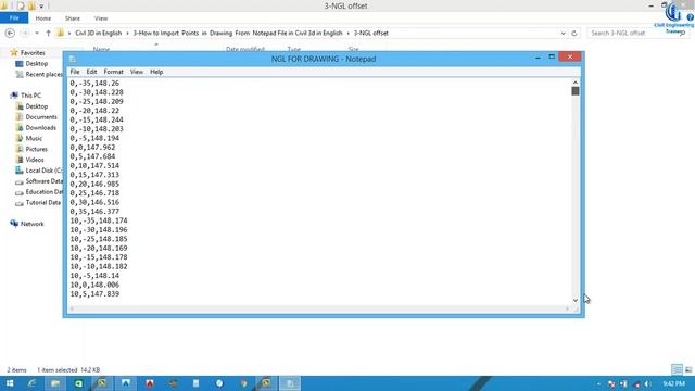how to import point in civil 3d | How to import Notepad Point in Civil 3d in English | Lecture No 3