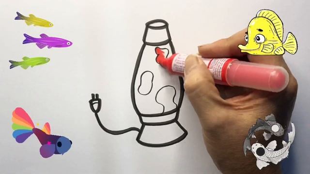 How To Draw a Lava Lamp | Bolalar uchun lava chiroqni chizish | рисование лавовой лампы для детей