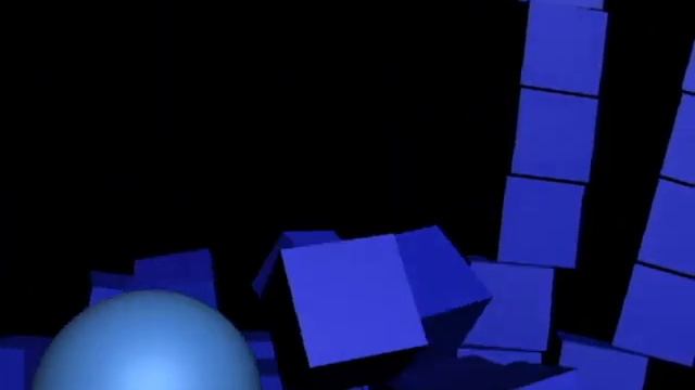 3Ds Max Reactor test - Ball vs Cubes