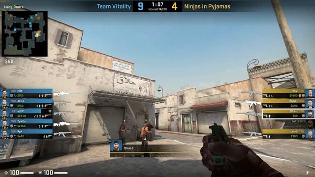 CS:GO POV Demo NiP f0rest (23/14) vs Vitality (de_dust2)