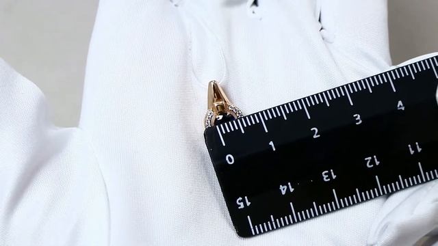 Подвеска из золочёного серебра AQUAMARINE с фианитом и гидротермальным сапфиром А24233АБ-п