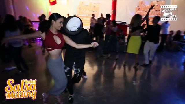 Jorges Burgos "Ataca" & Veronica Lopez - social dancing @ RABAT SALSA MEETING 2016
