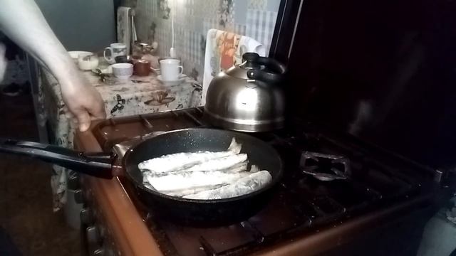 На ужин, жареная корюшка