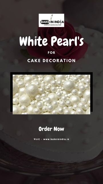 Pure White (Imported) Edible Cake Decoration Sprinkles