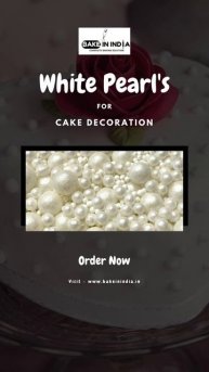 Pure White (Imported) Edible Cake Decoration Sprinkles