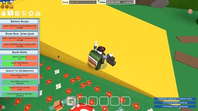 Roblox Bee Swarm Simulator #1 прохождение. Первые 10 пчёл и победа над королём жуков!