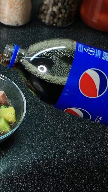 Pepsi Cold Soup with Potato and Sausages #shorts