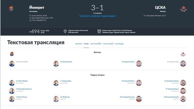 Йокерит ЦСКА 4-1 Эпический вынос базового клуба России